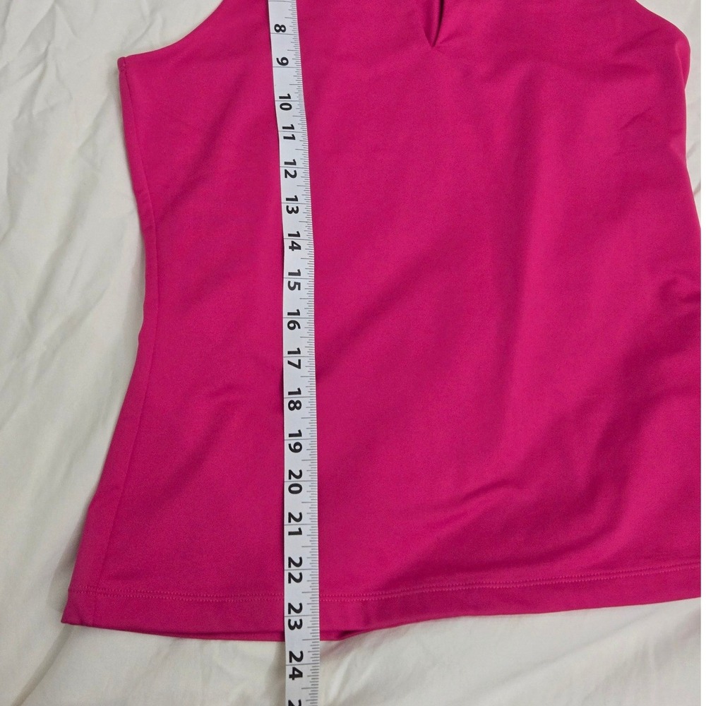 Nike Dri-FIT Stay Cool Tank Top Womens Medium Pink NEW Racerback Split V-Neck - Picture 2 of 11